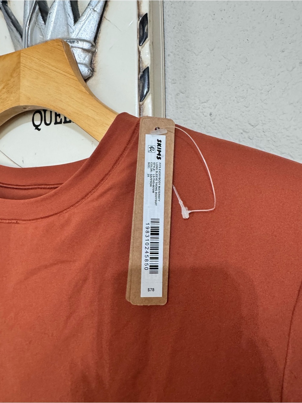 SKIMS Long Sleeve Rust Crewneck Bodysuit - Picture 3 of 5